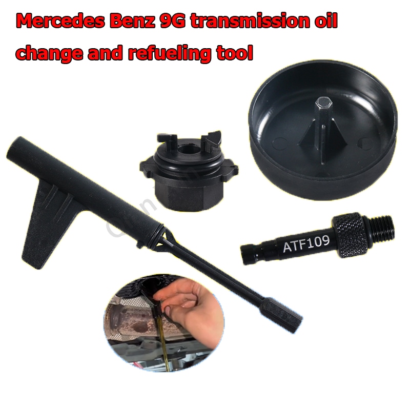 ☫✖ 4pcs Transmission Oil Filling Adapter Tool Set for Mercedes Benz 9G Tronic Transmission Oil Drain