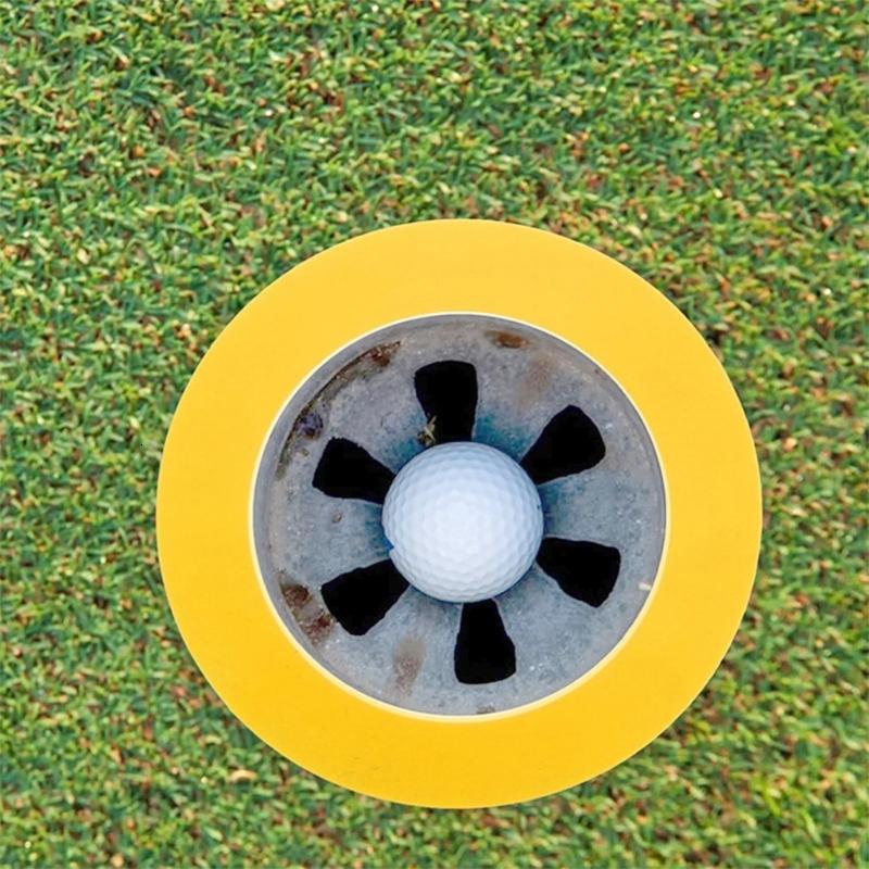 Silicone khu vực lỗ golf Cốc Giữ Bóng dưới lỗ Nhẫn Golf Thực Hành Lỗ Đặt Độ Chính Xác Huấn Luyện Viên Xách Tay Màu Xanh Lá Cây Lỗ dụng cụ huấn luyện