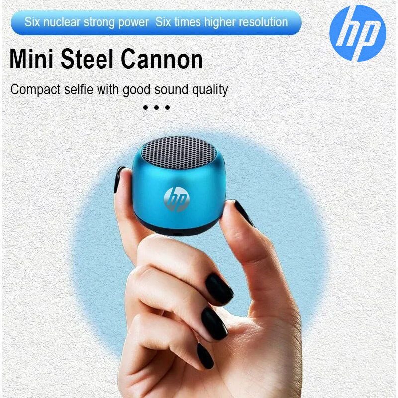 ♥Giới Hạn Miễn phí vận chuyển♥HP Bluetooth Mini loa nhỏ cầm tay Camera không dây ngoài trời với micro stereo loa siêu trầm kim loại thép nhỏ pháo