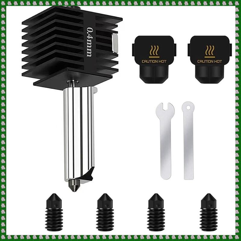 (MTPJ) Upgrade A1/A1 Mini 0.4mm Hotend Kit, with Extra 2pcs Silicone Sock, 1pcs Extra 0.2mm, 0.4mm,