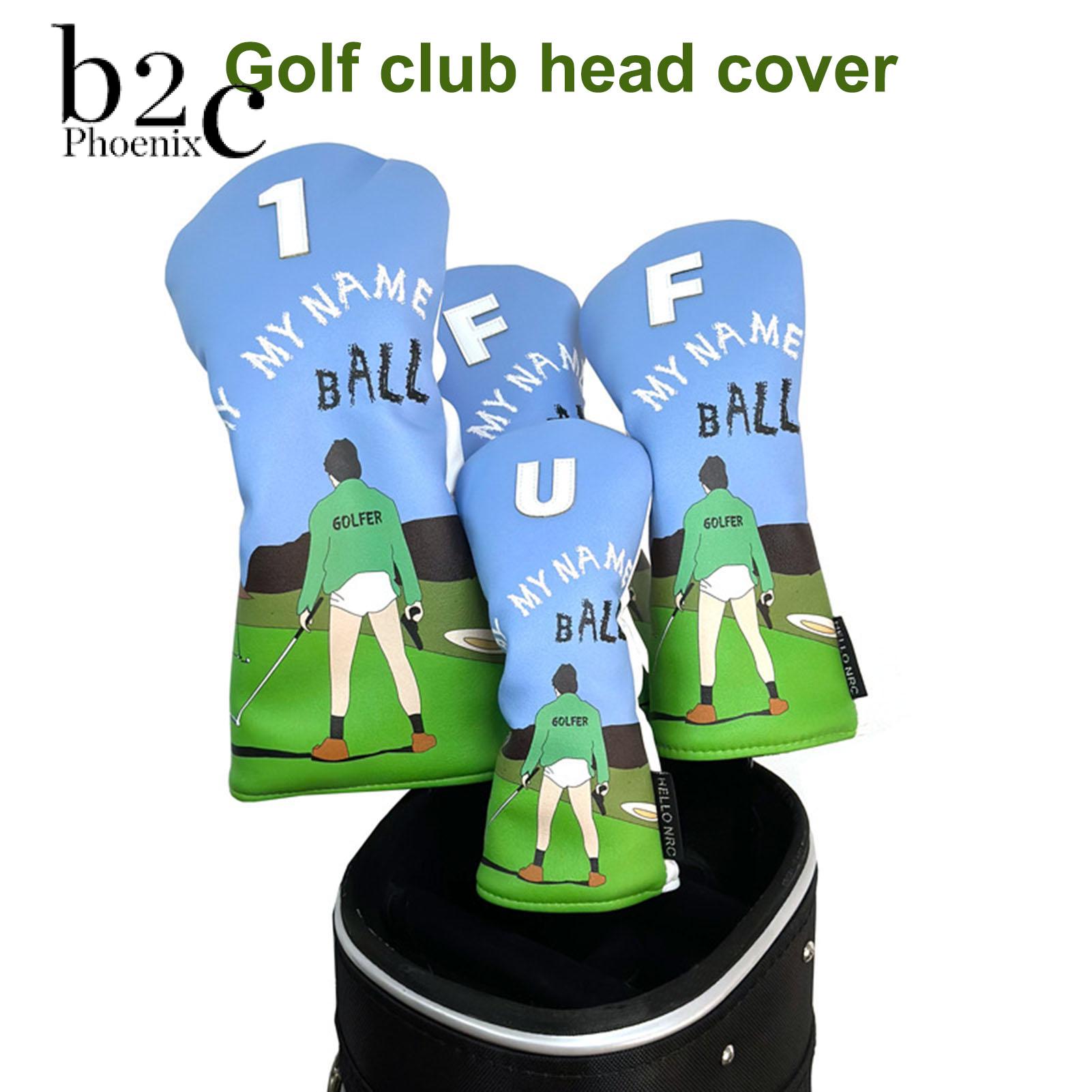 Phoenix B2C Exquisite Golf Club Protector Versatile Golf Putter Sleeve Cartoon Print Golf Club Covers Set for Driver Fairway Woods Putter Premium Faux Leather Headcovers Fun Golf Accessories ราคา 269 บาท*ส่งฟรี