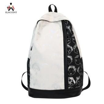 Elaccent Ba Lô Nam Thời Trang Ba lô chữ graffiti cá nhân màu đen thường ngày Cặp học sinh sinh viên Cặp học sinh sinh viên đại học