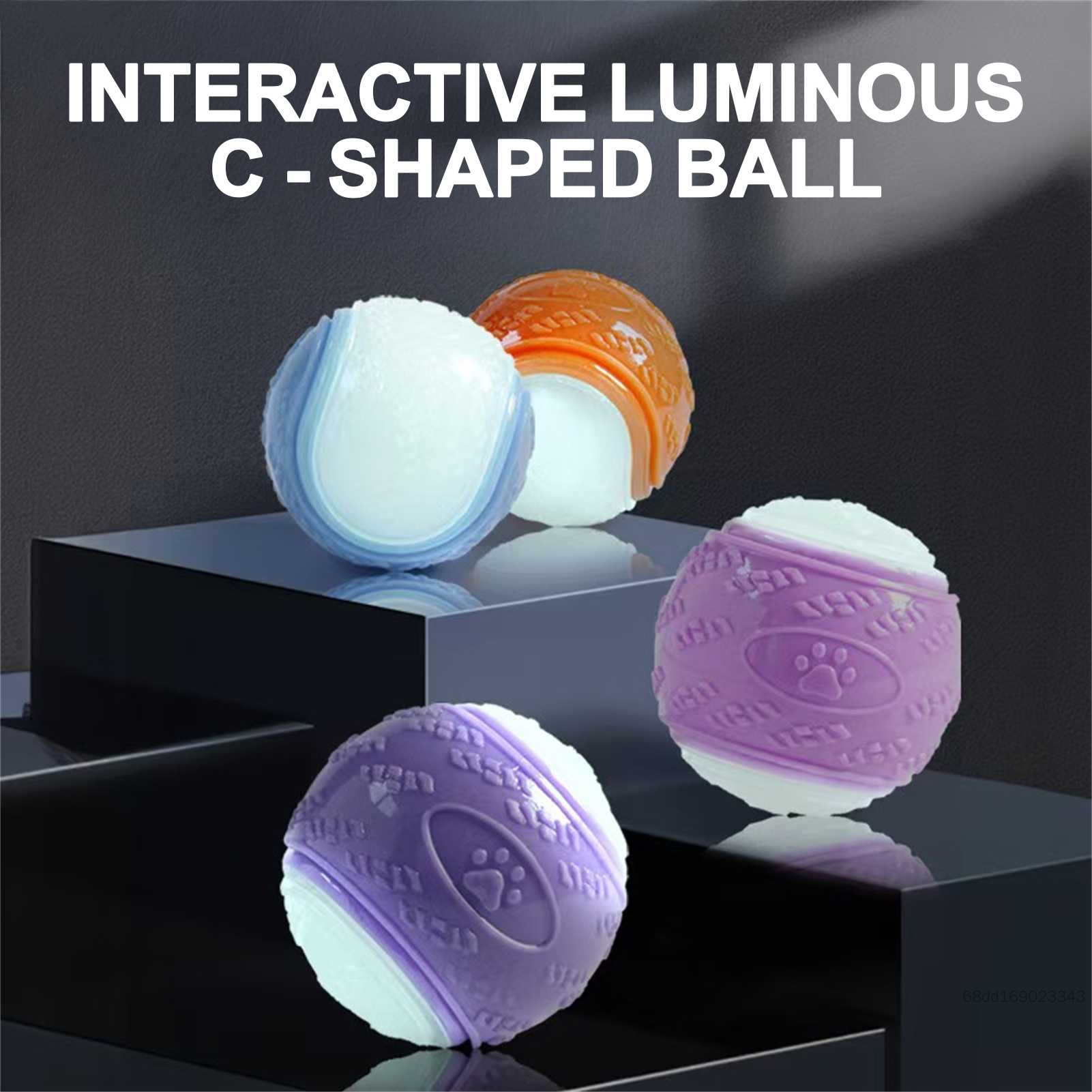 TPR Dog Chew Toy With Squeaker và Glow in the Dark Bite Bite Ball Răng Huấn luyện Chuẩn bị chơi bóng cho những con chó nhỏ vừa lớn HJJN-VN