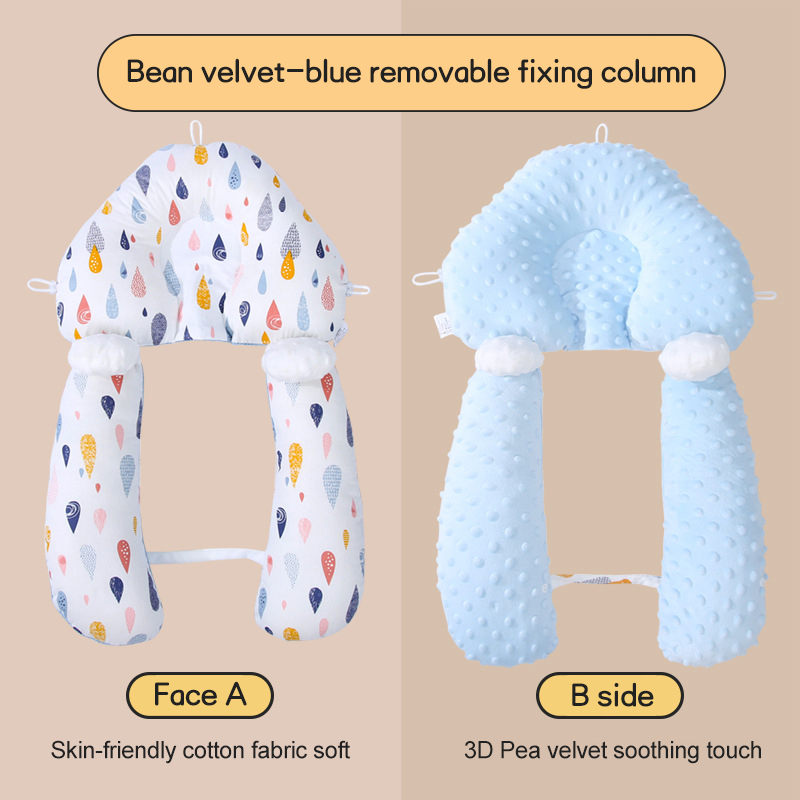 Newborn Baby Shaping Pillow Set 0-3 Years Infant Pillow Prevent Flat Head Baby Memory Foam Head Shaping Pillow 2in1 Sleep Safety Artifact Pillow