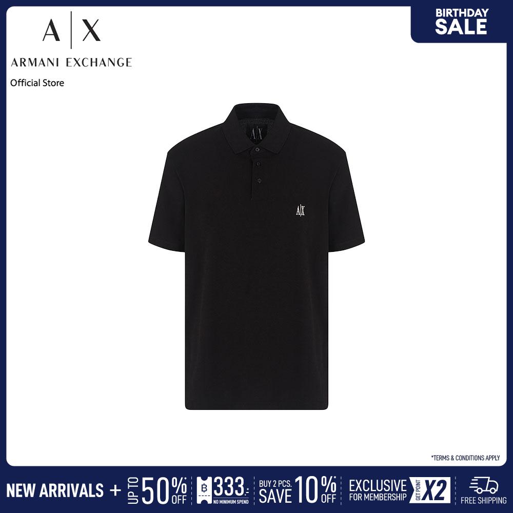 Armani Exchange Polo Men XM000367-AF13022-UC001 Black - ยี่ห้อ AX Armani Exchange ราคา 4,590 บาท*ส่งฟรี