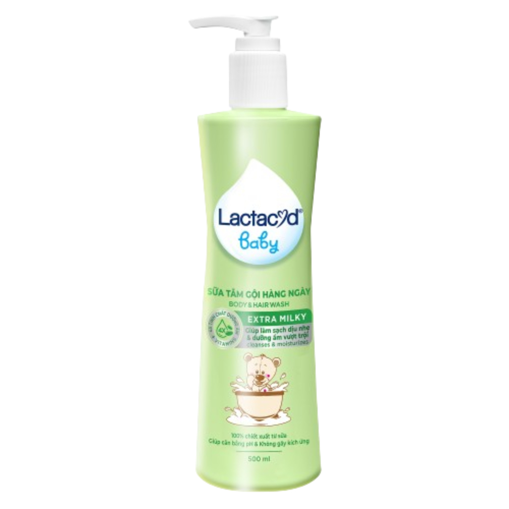 Sữa Tắm Gội Trẻ Em Lactacyd Milky Sữa Tắm Gội 2 Trong 1 An Toàn Bảo Vệ Nuôi Dưỡng Da và Tóc Bé 500ml - Bibo Mart