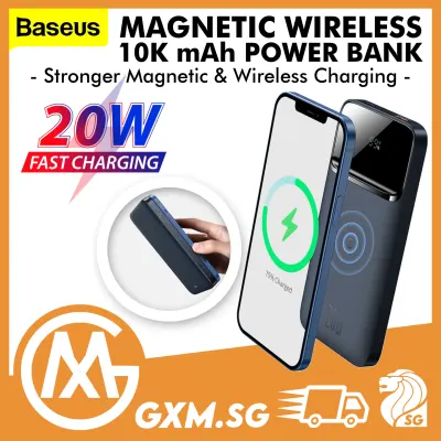 Baseus Magnetic Wireless Quick Charging Power Bank 10000mAh 20W Fast Charging Battery Portable Multi Port