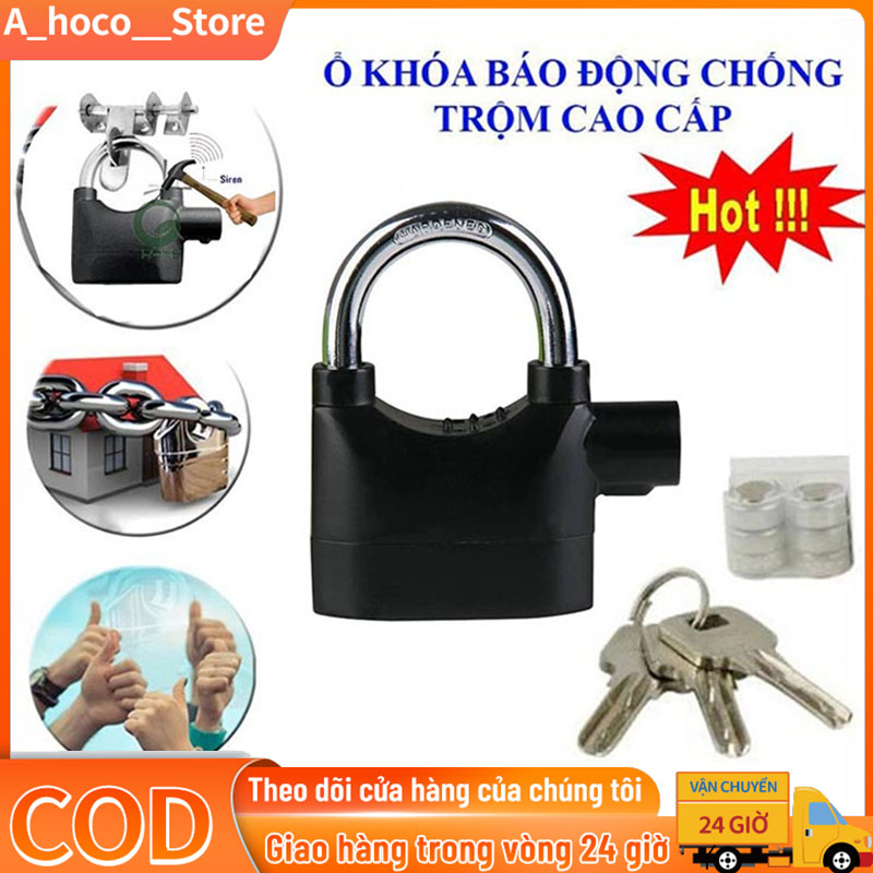 Khóa Cửa Báo Động Chống Trộm INOX Có Tem Chống Giả Cao Cấp (Chính Hãng)