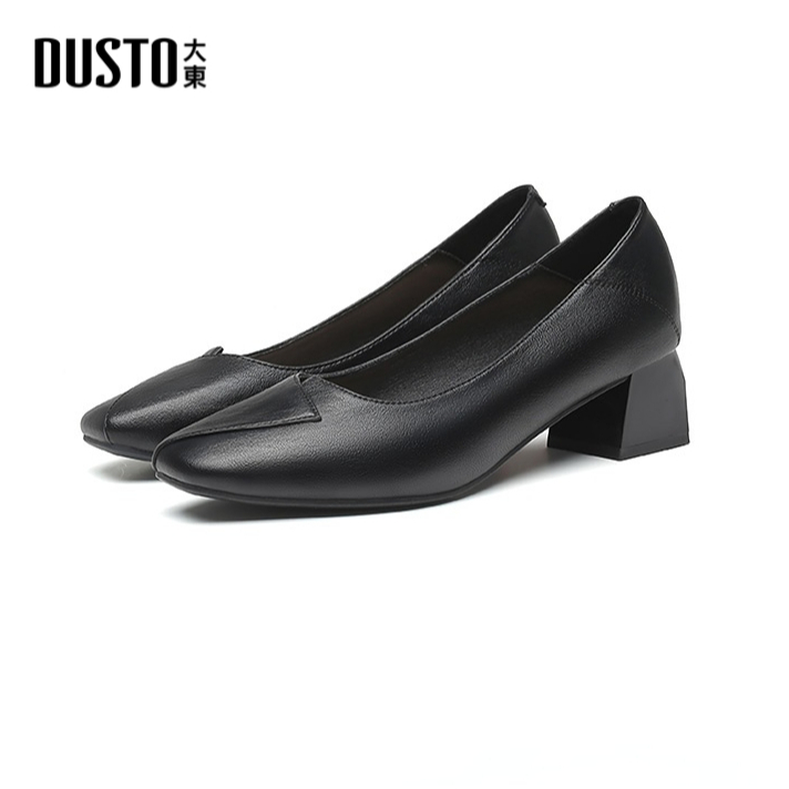 DUSTO รองเท้าคัทชูส้นสูงทำงาน2024 เสริมส้นเพิ่มบุคลิก หนังเทียมส่วมใส่สบาย ราคา 429 บาท*ส่งฟรี