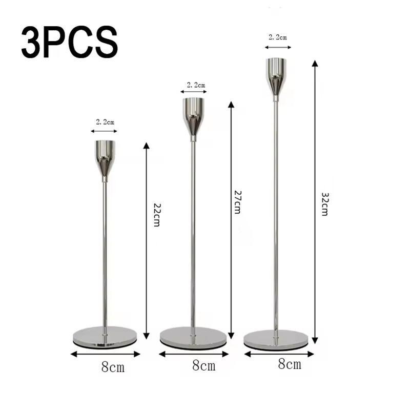 3 ชิ้น เชิงเทียนวินเทจ Modern Candlestick Holders Ornament Centerpiece Holiday Decoration เชิงเทียน เชิงเทียนยุโรป เชิงเทียนตกแต่งโต๊ะอาหาร ของตกแต่งคาเฟ่ สไตล์ยุโรป ราคา 237 บาท*ส่งฟรี