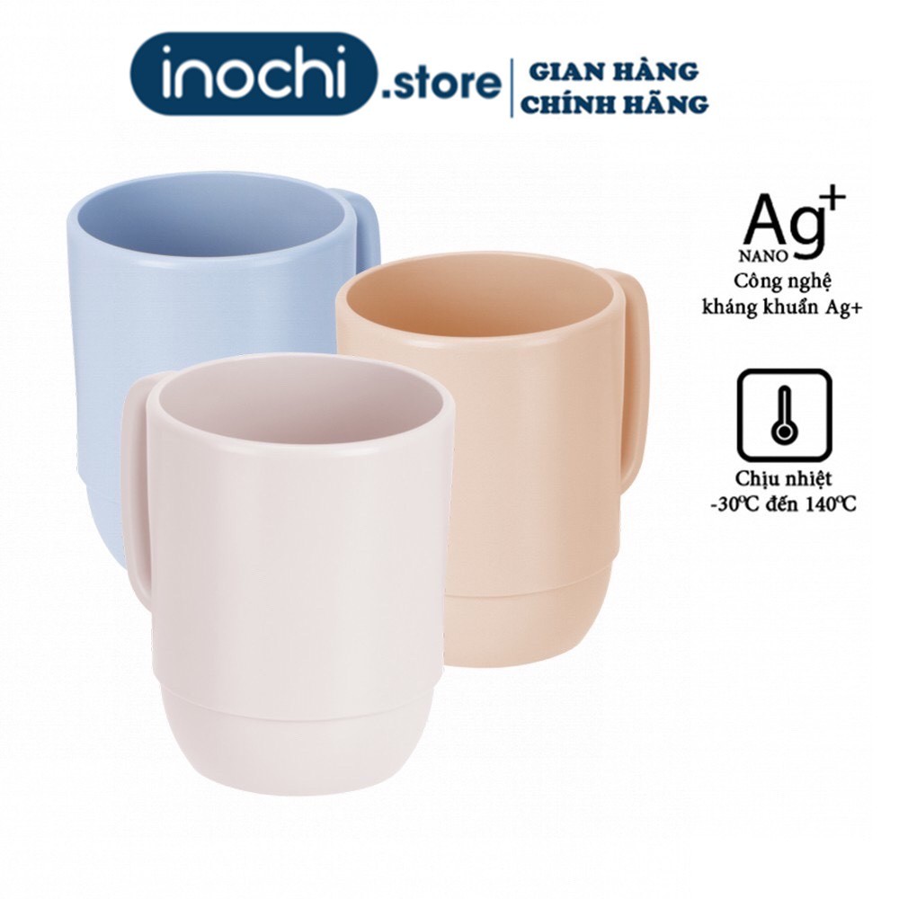 Cốc nước Cao Amori inochi Size 350ml, Nhựa PP nguyên sinh kháng khuẩn Ag+ cao cấp an toàn cho bé