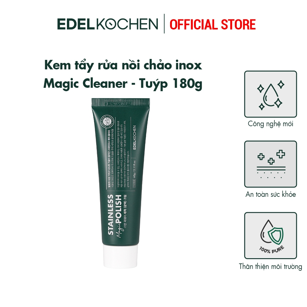 Kem tẩy rửa nồi chảo inox Edelkochen Magic Polish 180g/ Tuýp