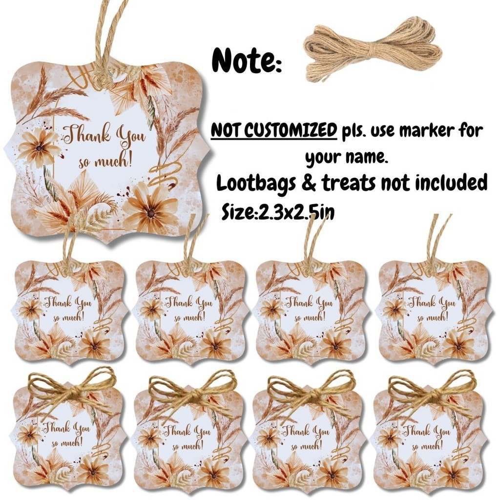 50pcs Thank You For Celebrating With Us Gift Tags Sweet Celebration Party Favors Any Occasion