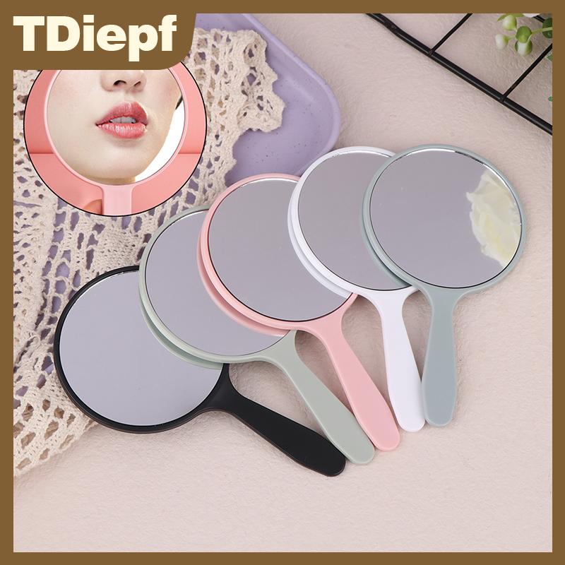 TDiepf Mở Rộng Lông Mi Cầm Tay Trang Điểm Gương Vòng Trang Điểm Vanity Gương Với Xử Lý Tay Gương Spa Salon Nhỏ Gọn Gương