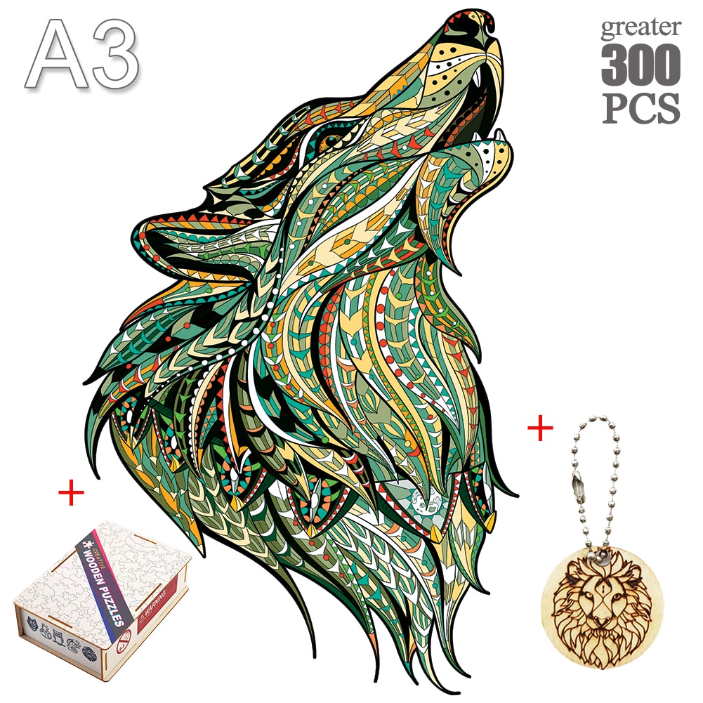Charming lắp ghép động vật Trò Chơi Tuyệt Vời Hawk Wolf Lion đồ chơi Montessori Cho S Trẻ Em Đặc Biệt Bảng gỗ Set Đồ Chơi Quà Tặng