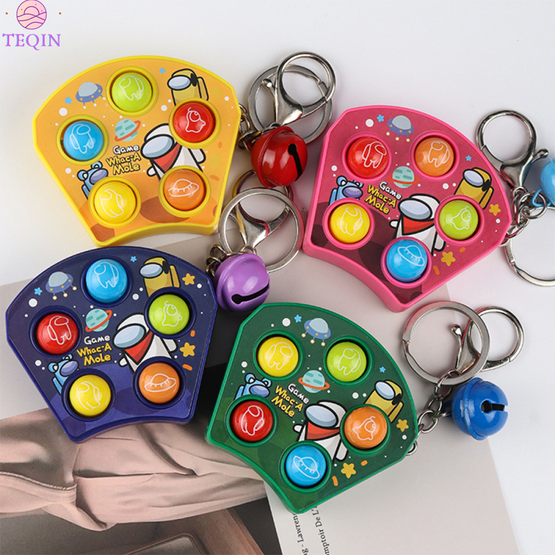 Teqin mới!! nhựa Keychain chiến đấu hamster Mini Giải nén cho giảm stres đồ chơi trẻ em mặt dây chuyền