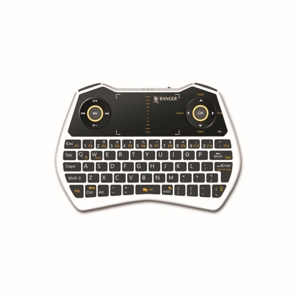 Ranger Mini Multimedia Wireless Keyboard White with TouchPad, LED Backlit Keypad, and Hot Keys RG2ACKB838W Singapore