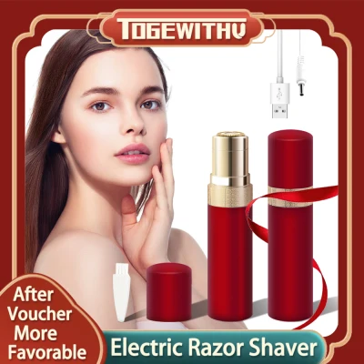 Facial Hair Removal for Women, Electric Razor Shaver for Women USB Rechargeable Painless Hair Trimmer Portable Electric Epilator for Women Hair Removal Device Appliance Lady Shaver for Cheeks Chin Upper Lip Arms and Leg Hair