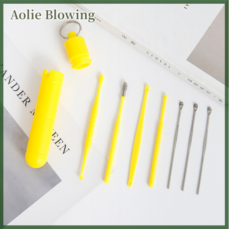 Aolie 7Pcs Ear Wax Removal Tool Earpick Ear Cleaner Spoon Ear Care Cleaning Tool ราคา  16 บาท*ส่งฟรี