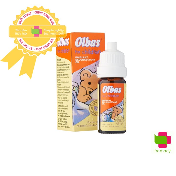 Tinh dầu Olbas For Children Anh (12ml) &amp; Babix Inhalat N Đức (10ml) giảm nghẹt mũi cho bé từ 1 tháng tuổi trở lên