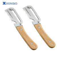 【XIXINBO】 Wood Handle Vegetable Peeler Stainless Steel Blade for Apples Potatoes [not miss it][New product release]