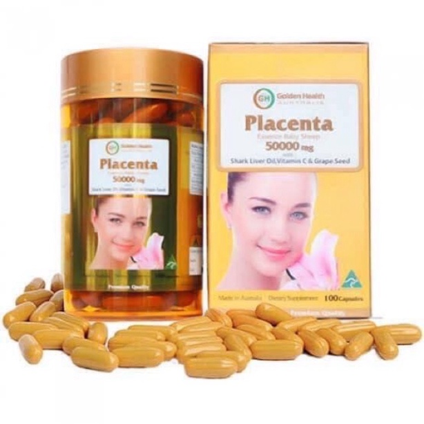 Viên uống nhau thai cừu Golden Healthy Placenta 50000MG