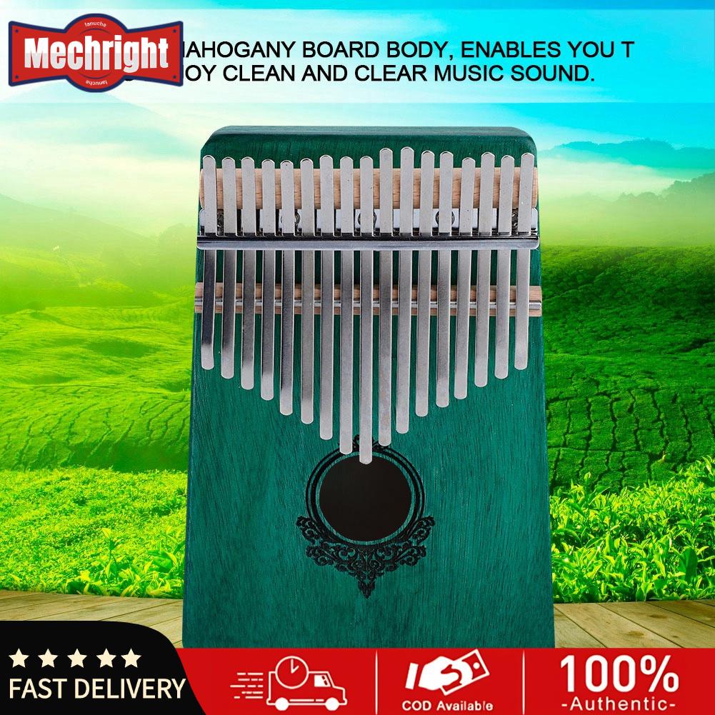 Mechright Đàn piano ngón tay cái Kalimba bằng gỗ gụ Đàn piano cầm tay Kalimba 17 phím bền bỉ Thân gỗ bằng gỗ gụ có tích hợp sẵn Pickup Được trang bị búa điều chỉnh(3)