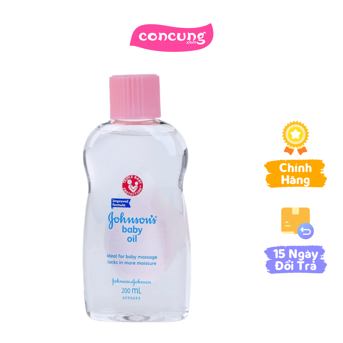 Dầu Massage và dưỡng ẩm Johnson Baby (200ml)