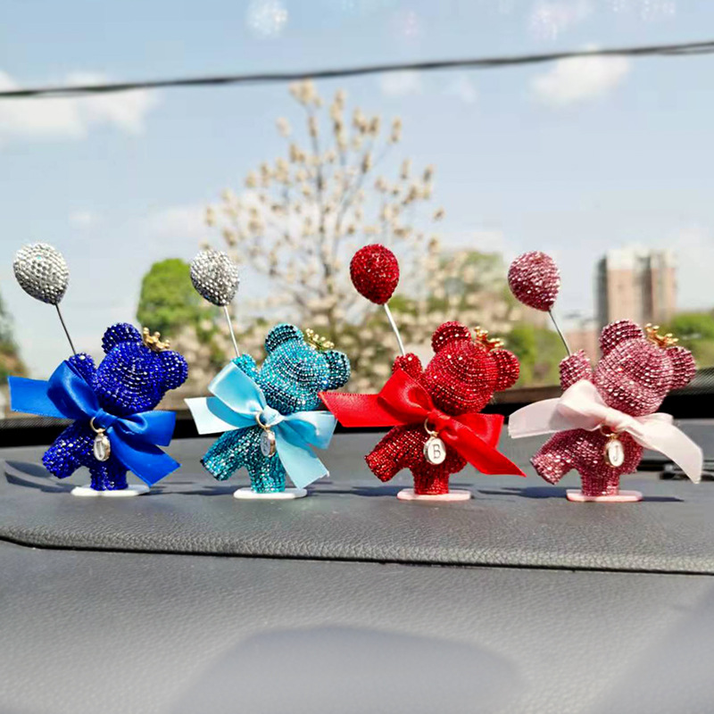 【100%-New】 Cute Cartoon Gloomy Bear Car Air Freshener Diamond Ornament Auto Dashboard Interior Decor