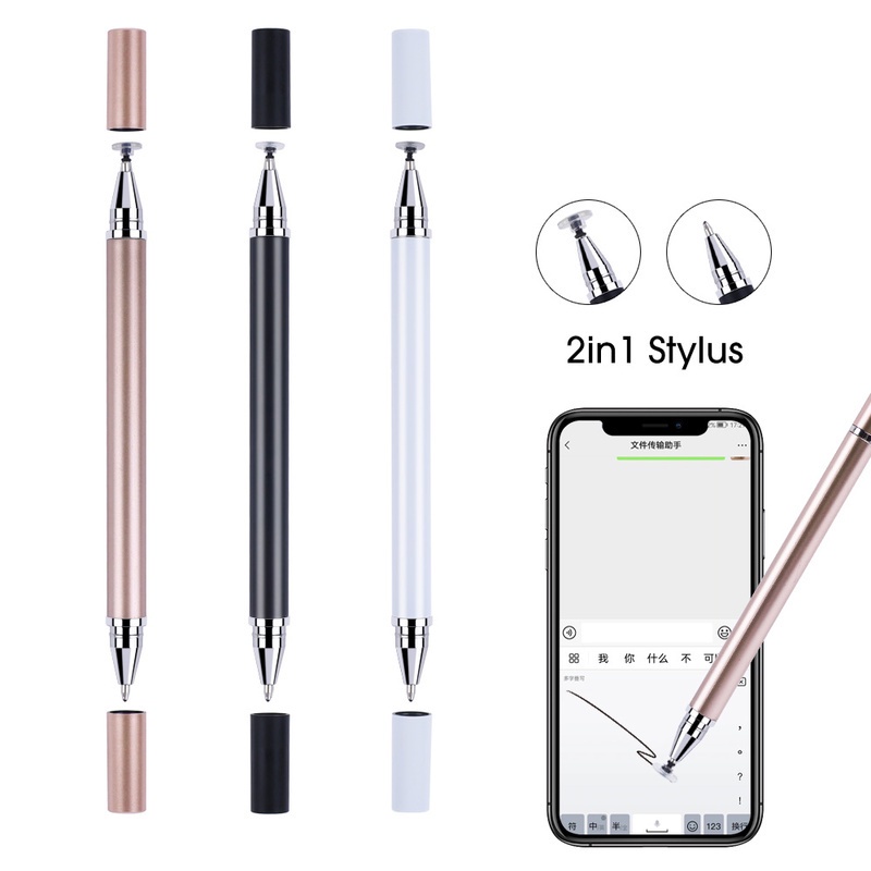 2 In 1 Stylus Pen for Universal phone ipad Tablet Capacitive Touch Pencil for Android Apple phone Drawing Screen Pencil Touch Pen