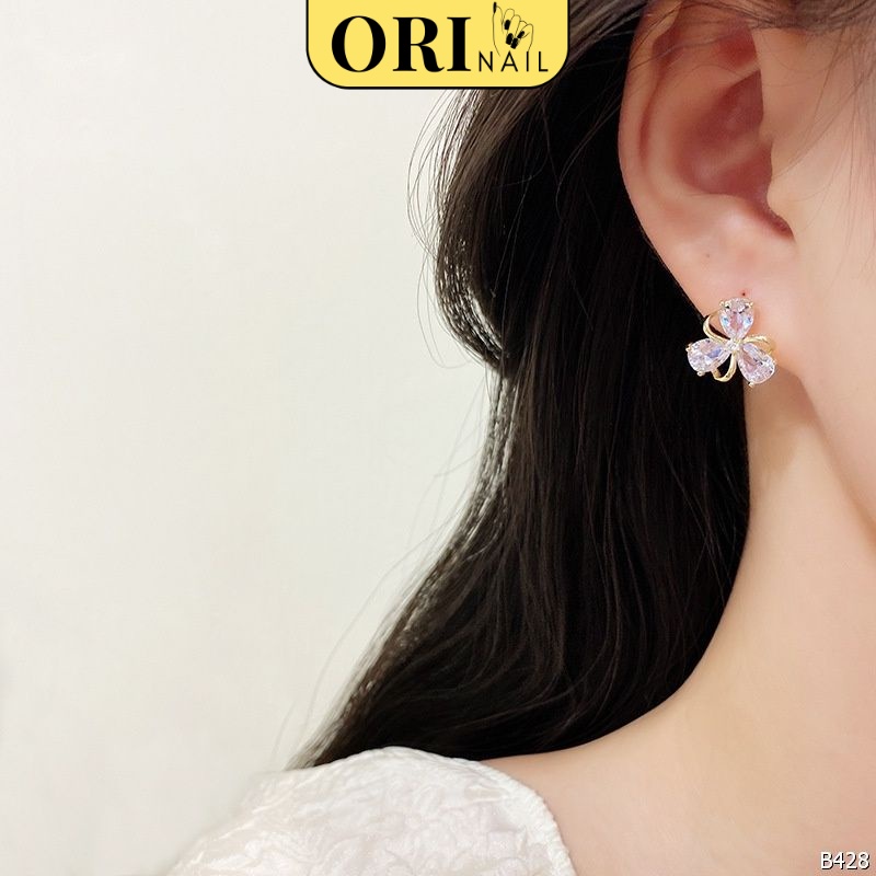 Khuyên tai nữ ORI dáng nhỏ Little Flower trendy xinh xắn B428