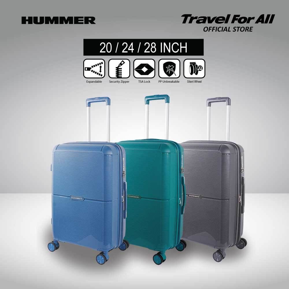 HUMMER HEXACON PP LUGGAGE-EXPANDABLE+SECURE ZIP+TSA - 18130620-24-28 Harga  213 Ringgit*Penghantaran Percuma