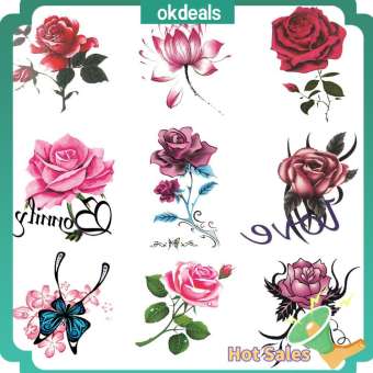 OKDEALS Thời trang Bướm Hình xăm Phụ nữ Chống thấm nước Hình xăm dán Hình dán nghệ thuật trên cơ thể Tạm thời