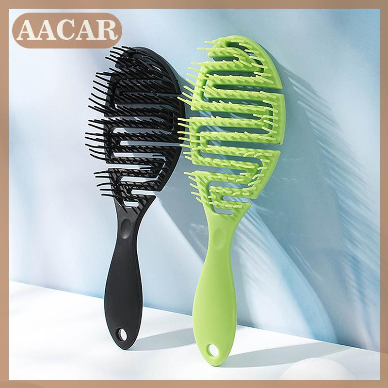 AACAR Rỗng ra bàn chải tóc da đầu massage Lược tạo kiểu tóc Detangler nhanh thổi khô Detangling công cụ ướt khô tóc xoăn