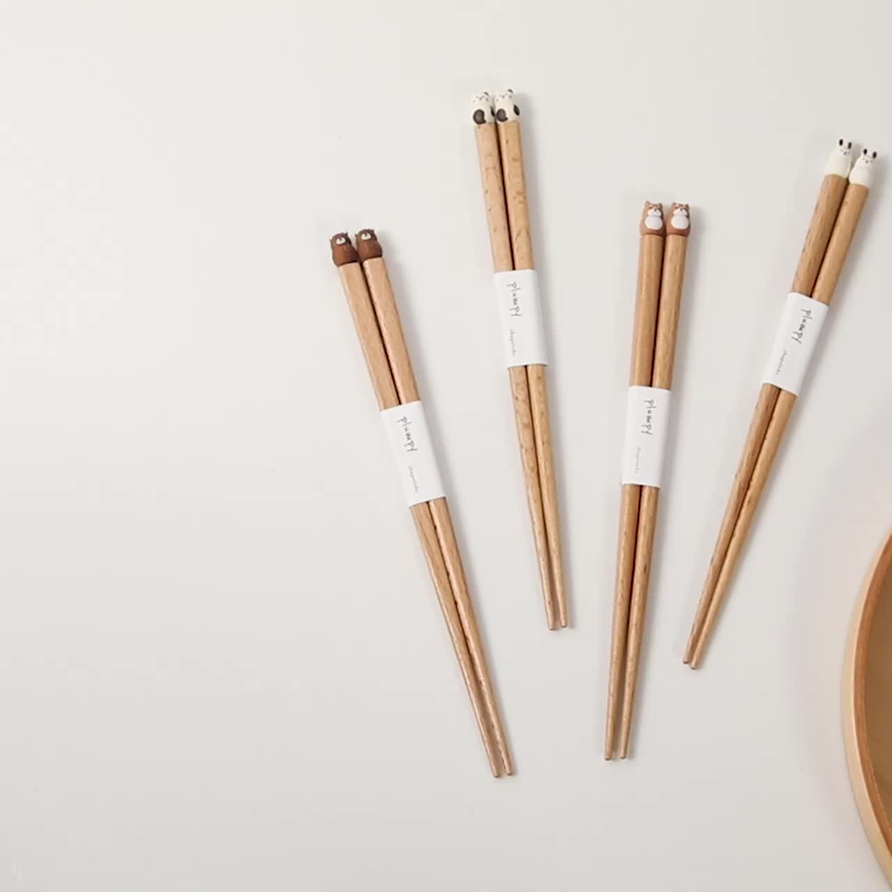 Wholesale SHIMOYAMA Animal Design Japanese Wooden Chopstick Set