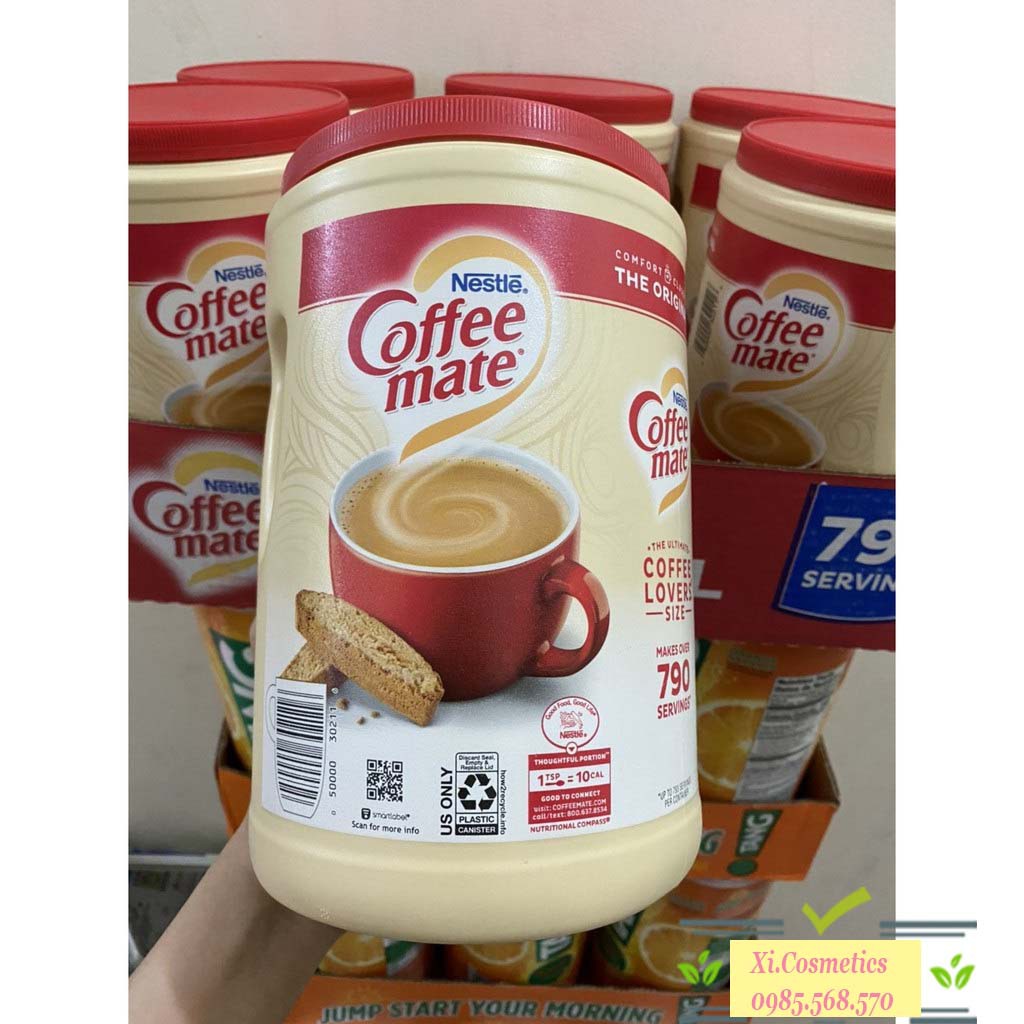 DATE 2025  Bột Béo Pha Cà Phê Coffee Mate Nestle Mỹ 1.5kg