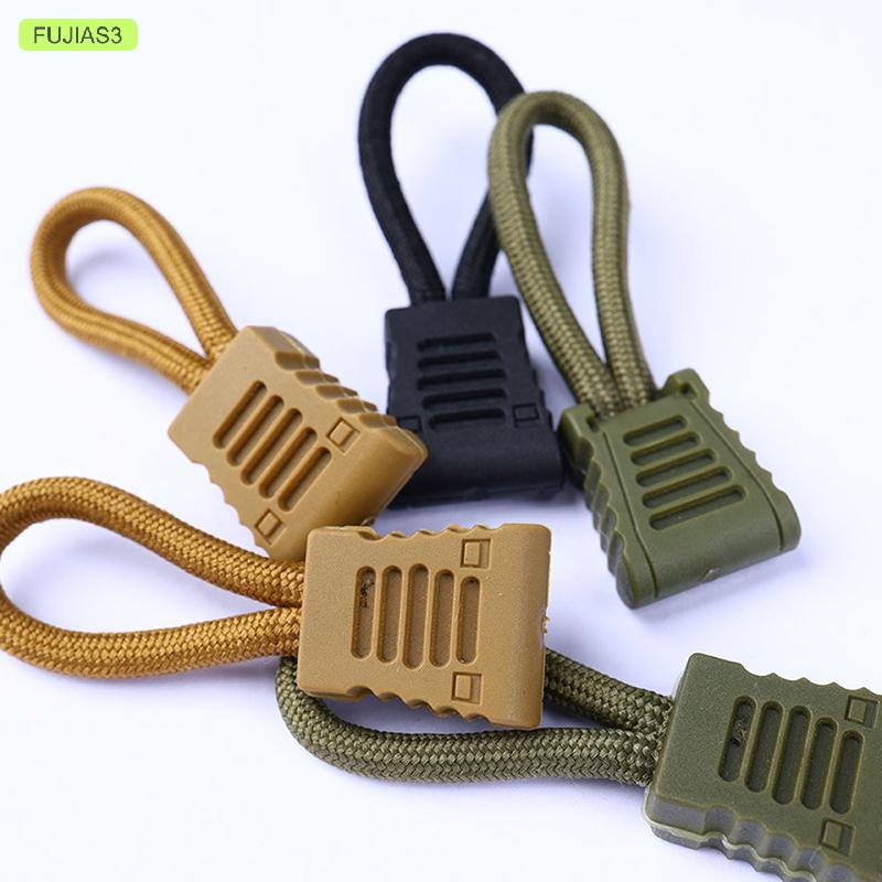 FUJIAS3 10pcs thay thế Clip dây kéo kéo puller End Fit Rope tag Fixer Zip Dây tab khóa Túi Du Lịch VaLi Ba lô công cụ ngoài trời