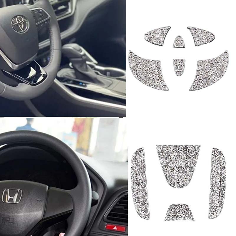 Logo Setir Toyota /Logo Stir Honda Bling Sticker Stir Mobil Logo Toyota Di Setir Car Diamond Sticker Harga 27,000 rupiah*Gratis Ongkir