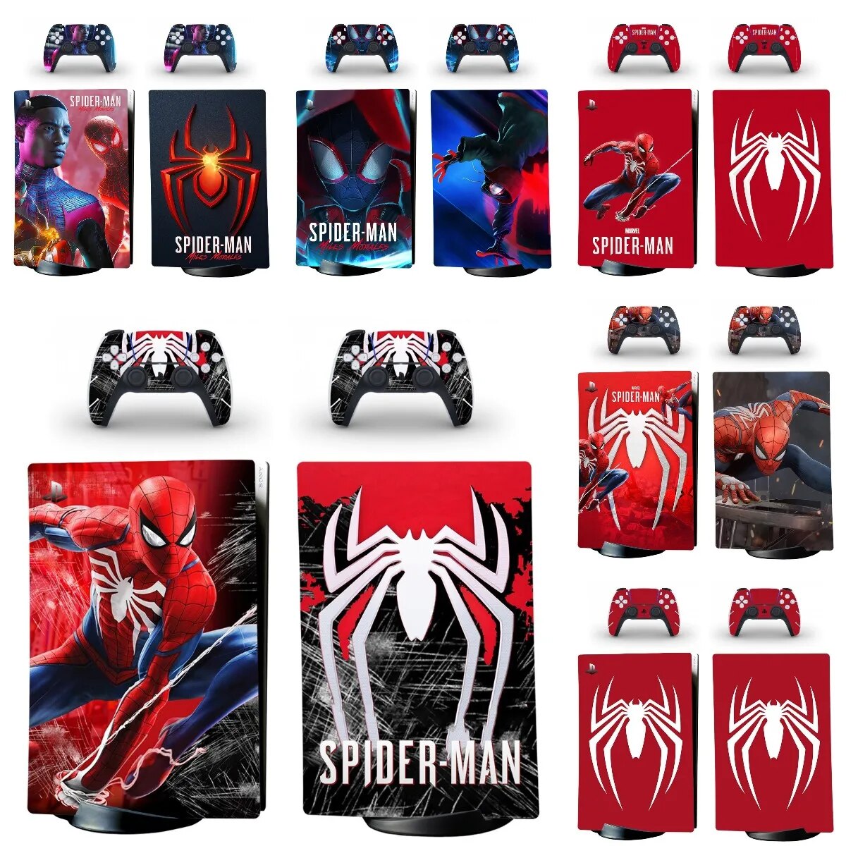 【Limited-time offer】 Spiderman Ps5 Digital Version Skin Sticker Decal Cover For 5 Console Controller Skin Sticker Vinyl