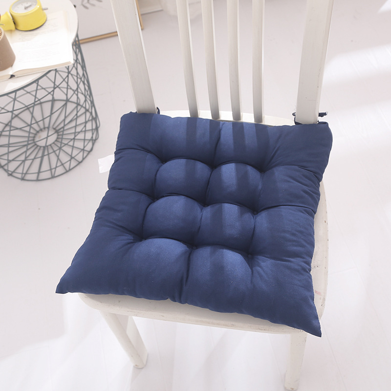Keranixy Solid Color Chair Cushion Square Seat Pad Thickened Tatami Pad Office Chair Pad Kusyen Bantal Lembut
