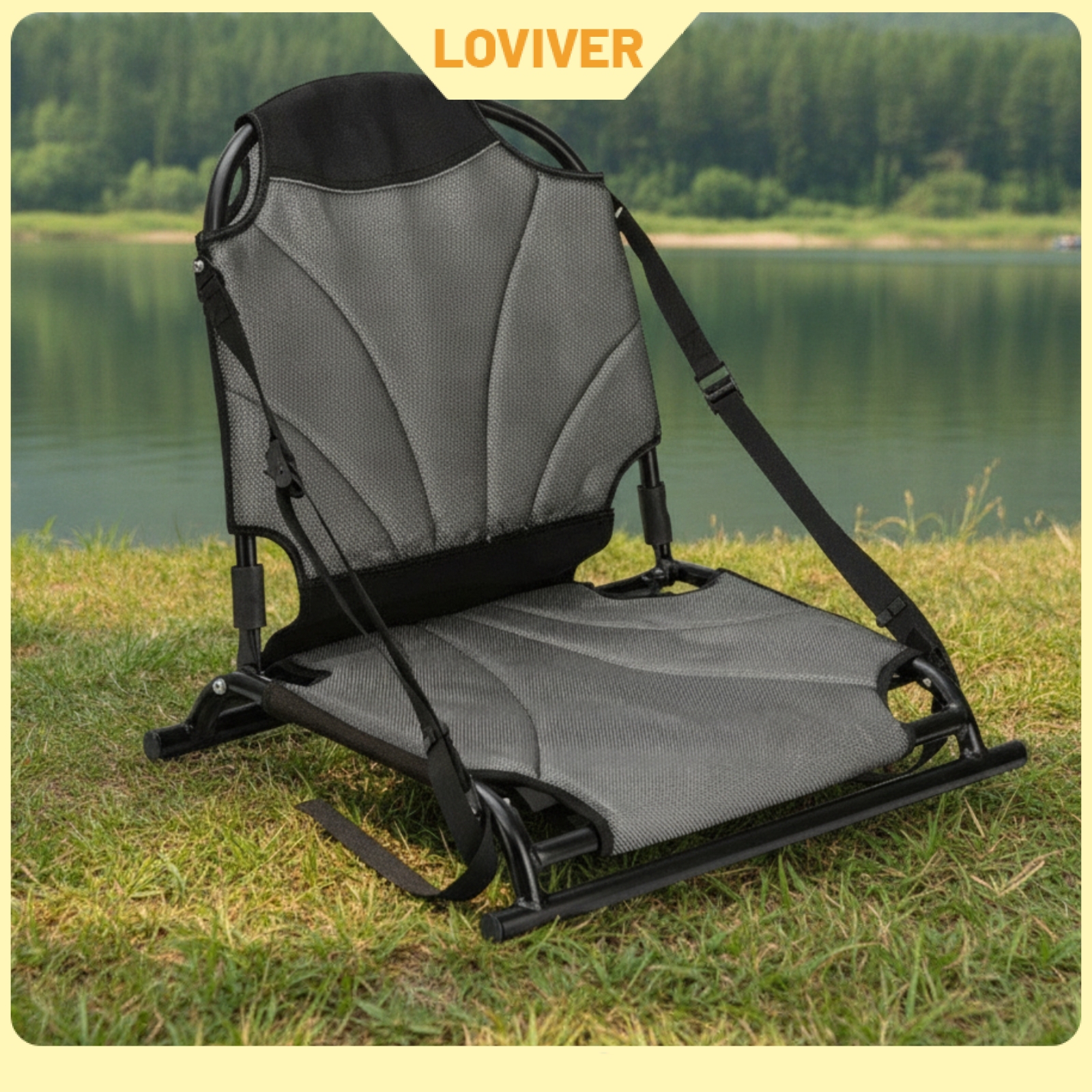 LOVIVER Folding Kayak Seat Padded Kayak Seat with Mesh Pocket Adjustable Portable for Kayakers, Anglers, Kayaking, Canoeing, Fishing ราคา 8,900 บาท*ส่งฟรี