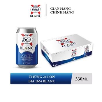 Thùng Bia Blanc 1664 Pháp 24 Lon/ Chai 330ml