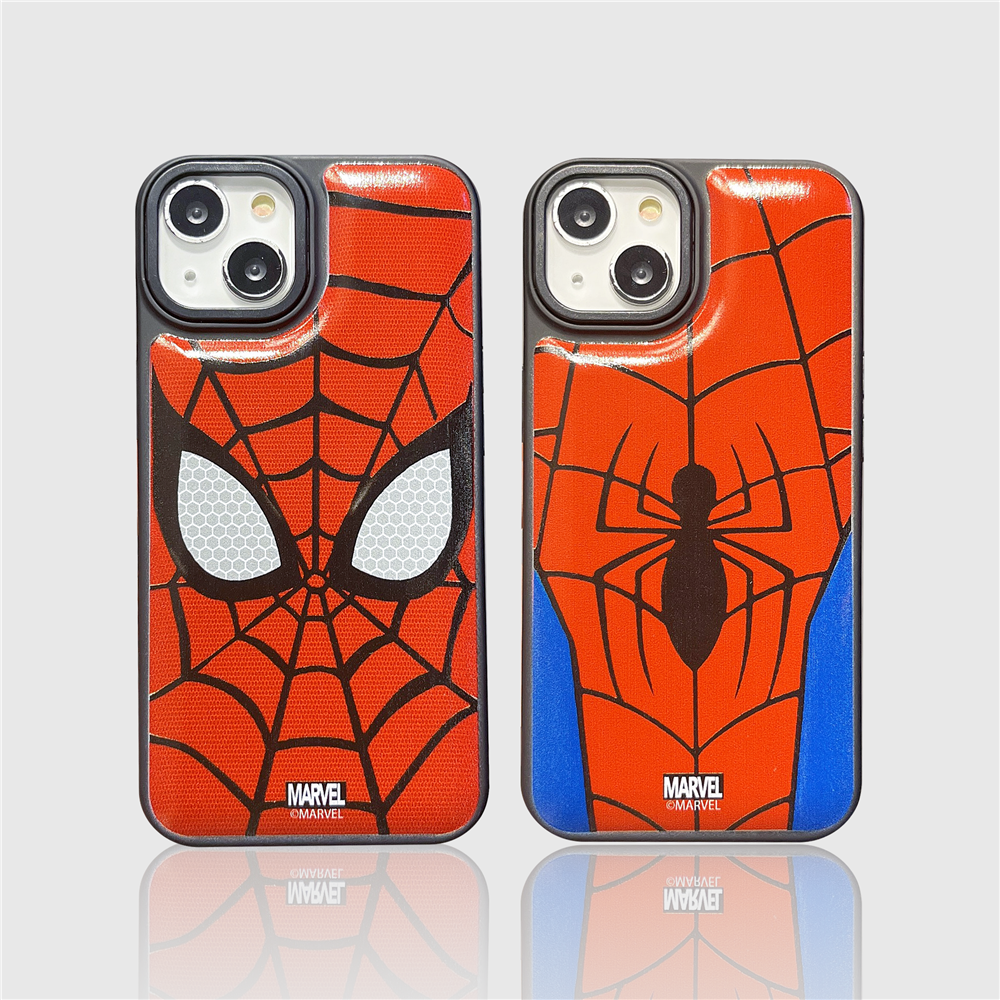 Thời Trang Trường Hợp Đối Với iPhone XR XS Max Vỏ Thời Trang Spider Man Ốp lưng cho iPhone 11 12 13 14 15 Pro Max Ốp điện thoại chống sốc Silicon
