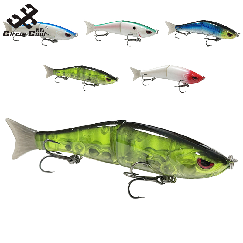 Circle Cool Fishing Lure Bait For Bass Trout Segmented Multiple 2-Jointed Swim Baits Slow Sinking Lures With 2 Trible Hook For Outdoor Freshwater Saltwater Fishing ราคา 140 บาท*ส่งฟรี