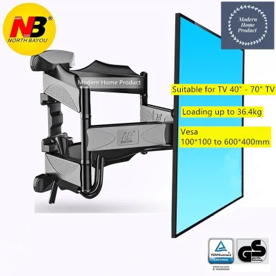 [Local Warranty] For 40″ – 70″ Inch TV / Wall Mount Double Arm TV Bracket North Bayou - NB P5 (new version)
