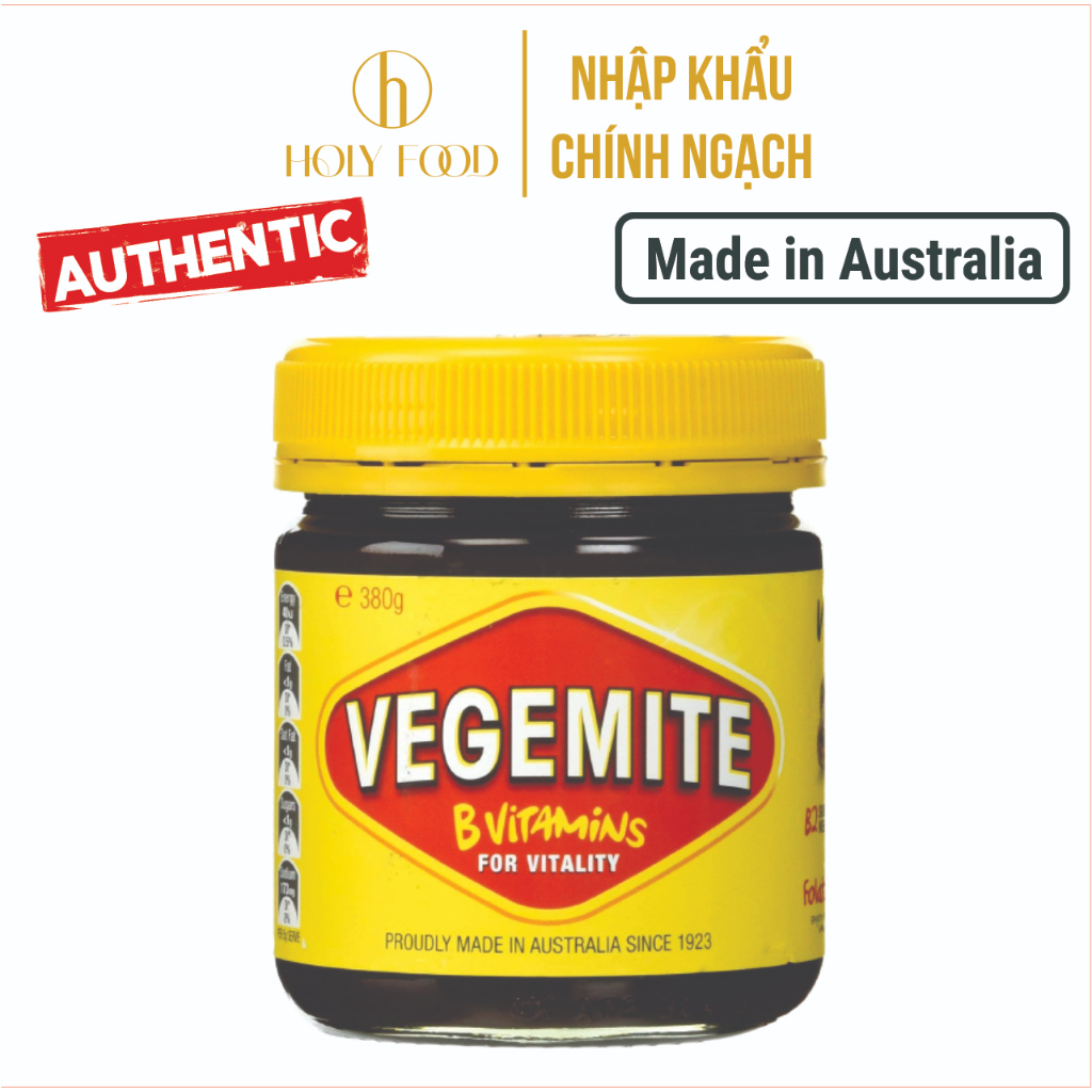 Bơ Vegemite Úc / Men Vegemite Dành Cho Người Ăn Chay- Chiết Xuất Men Dinh Dưỡng Hũ 380g