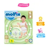 Bỉm tã quần Molfix thiên nhiên (XXXL, 20-35kg, 22 miếng) + 6 miếng