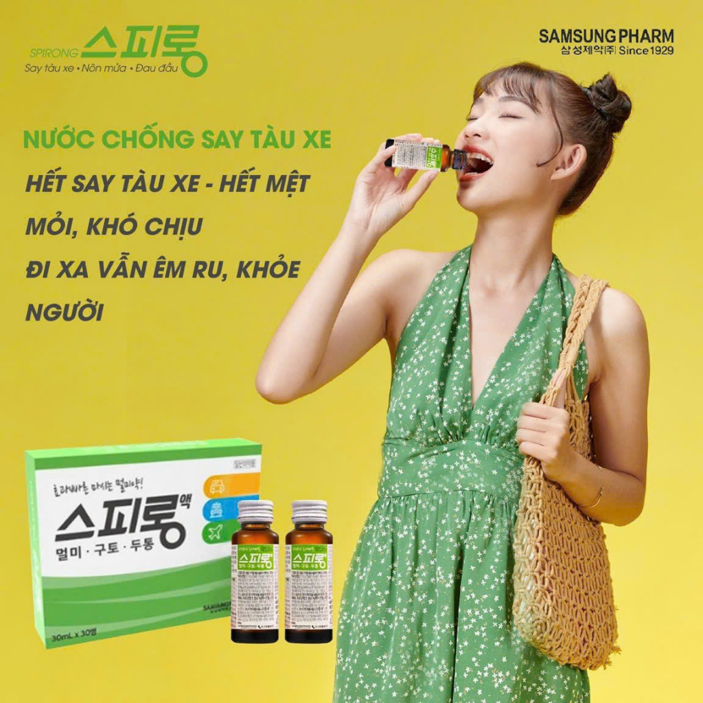 Combo 03 lọ nước chống say tàu xe samsung pharm hàn quốc