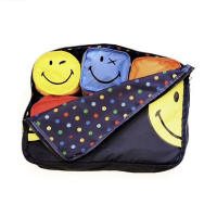 Cute Smiling Face Travel Storage Bag 5-Piece Set Luggage Organizer for Clothes Shoes Underwear
