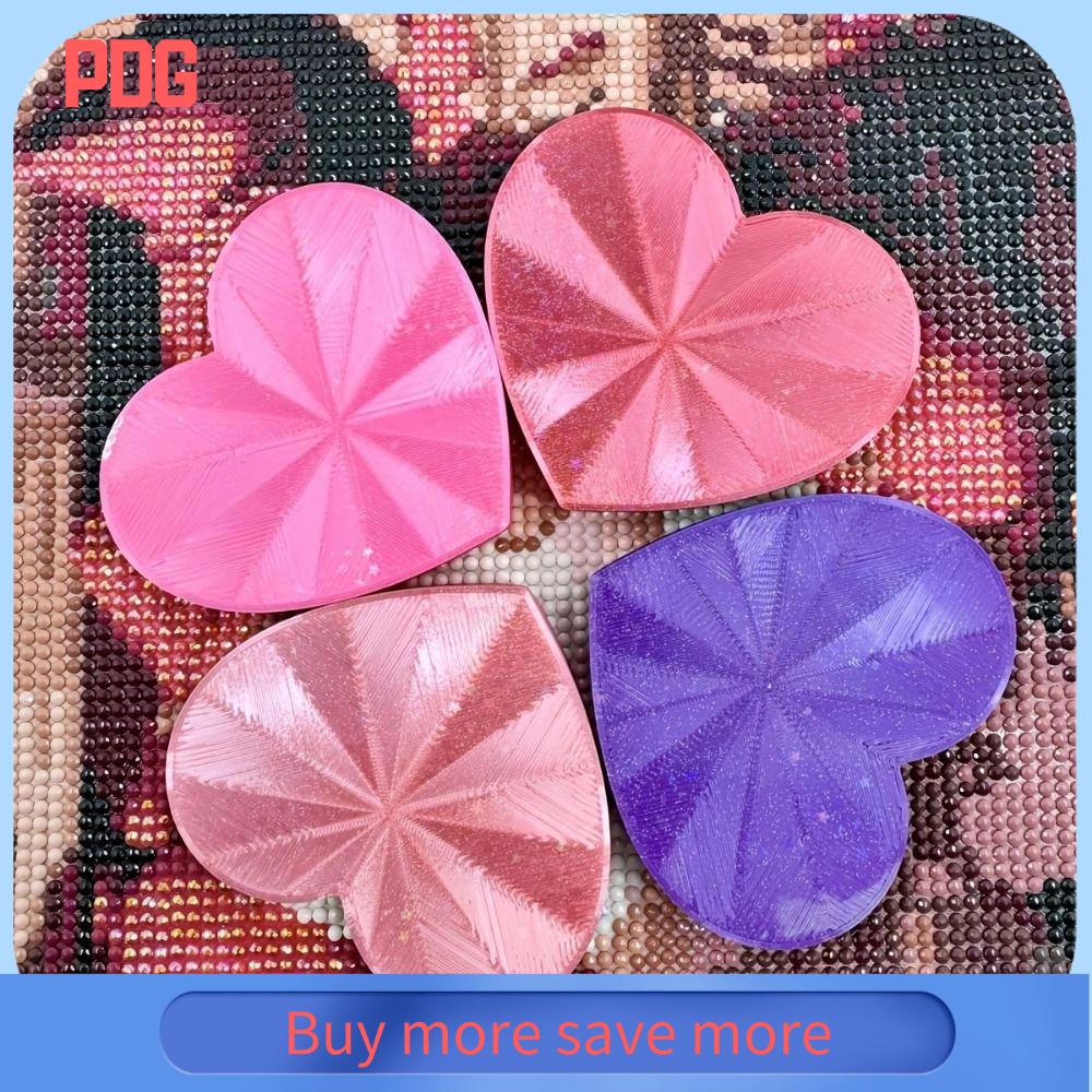 PDG Thêu Khay dụng cụ vẽ cương 3D Love Hình trái tim Thủ công DIY Hộp lưu trữ khay vẽ cương Lấp lánh Nhựa Khay lưu trữ phân loại hạt dành cho công cụ vẽ tranh cương 5D